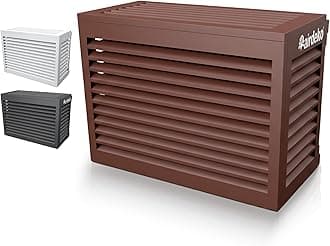 Airdeko Premium Mini Split AC Air Conditioner Cover for Outside Units - Decorative Metal Mini Split Condenser Cover - Rustproof, All-Season Outdoor Protection with Sleek Design - Secure & Durable (M)