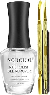 Gel Polish Remover Kit for Gel & Shellac Nails – 2-5-Minutes Fast Removal, No Soak Needed with Cuticle Pusher | Acetone-free Gel Remover for Nails, Travel-Friendly & Pro-Grade, At-home Salon Use