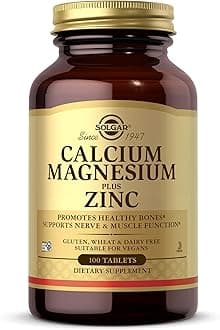 Calcium Magnesium Plus Zinc, 100 Tablets - Promotes Healthy Bones and Teeth - Supports Nerve & Muscle Function - Non-GMO, Vegan, Gluten Free, Dairy Free, Kosher - 33 Servings
