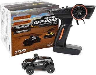SVERTIBO Turbo Racing 1:76 Scale RC Sport Car, Table Racing 2.4GHZ Remote Control Mini Model Crawler Car with Full Proportional RTR for Adults Gift (C82)