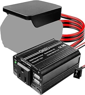 150W Portable Power Supply Inverter Fit for DeWALT 18V 20V MAX XR Lithium Battery, DC 18V 20V to AC 120V Powered Compact Cordless Inverter with Dual USB 5V 2.4A and LED Light, Battery not Included