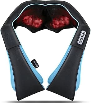 Mo Cuishle Neck Massager with Heat, Shiatsu Back Shoulder Massager, Gifts for Women, Men, Mom, Dad, Her and Him, Electric Deep Kneading Massager for Neck Pain, Muscle Relief