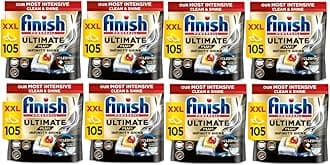 Dishwasher Tablet, Ultimate Plus Infinity Shine, 840 Tabs (105 x 8pck), Lemon Sparkle, Tough on Grease, Our Most Intensive Clean & Shine, Effective for Short Eco Cycle