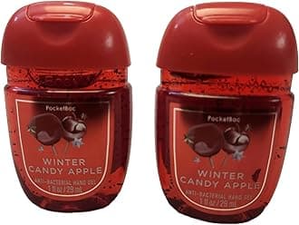 Bath and Body Care - Travel Size Sanitizer - 2 piece Bundle Set Hand Gel - 1 Fl Oz each - Label Artwork Varies (WINTER CANDY APPLE)