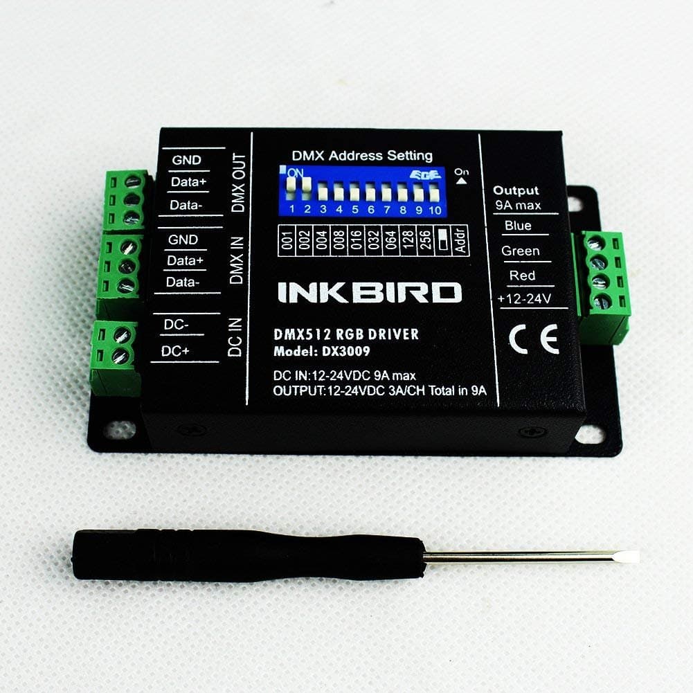 Inkbird 3A3Ch. Dmx Decoder Dmx512 Driver Constant Voltage DX3009