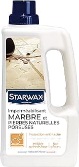 STARWAX - Marble and Porous Natural Stone Waterproofing Sealant - Protects and Waterproofs - Effective Against Water, Grease and Vinegar Stains - 1L - 20m²