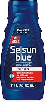 Selsun BlueMedicated Antidandruff Shampoo, Maximum Strength Scalp Treatment With Selenium Sulfide, 11 fl. oz.