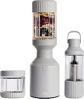 Beast Blender + Hydration System | Blend Smoothies and Shakes, Infuse Water, Premium Kitchen Countertop Design, 1000W (Pebble Grey)