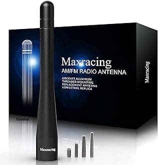 MAXRACING Short Truck Antenna Compatible with Tundra 1999-2026 / Carwash Safe/Aluminum Replacement Antenna