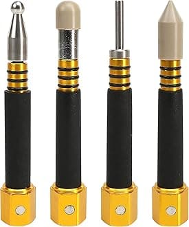 4 PCS PDR Tap Down Tool, Pen Shape VIP Knockdown Remover, Portable Removable Tool Set Pieces for Car Body Anti Dent Removal Traceless Automobile Paintless Auto DIY Repair