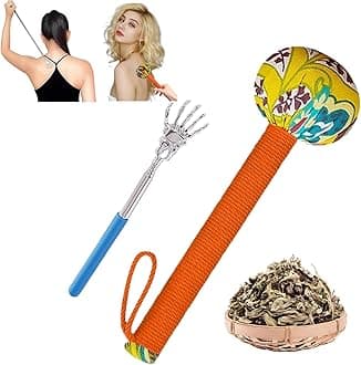 APSWUDR Mugwort Massage Hammer, Massage Tools Back, Shoulder & Body - Handheld Percussion Therapy Tool with US Design Patent, (Orange)