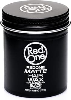 Redone Matte Hair Wax Black 100ml | Maximum Control | Flexible Grip and Texture Inserts | Matte Look | Women's and Men's Waxing | Ultra Hold Effect | All Hair Types