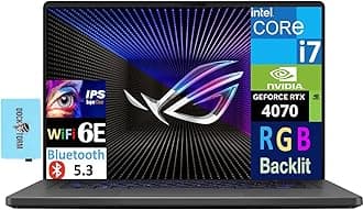 ASUS ROG Zephyrus G16 Gaming Laptop 16.0" 165Hz IPS WUXGA Display (Intel i7-13620H, GeForce RTX 4070 8GB, 32GB DDR4, 1TB PCIe SSD, RGB KB, Thunderbolt 4, WiFi 6E, Win 11 Pro) w/DKZ USB Port Expander