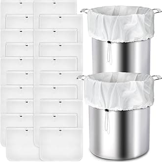 Chumia 20 Pack Brew Bags Reusable Extra Large 26 x 22'' Fine Mesh Strainer Cold Brew Filters Drawstring Cheese Cloth Straining Bags Wine Making Supplies for Fruit Cider Beer