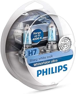 Philips WhiteVision ultra H7 car headlight bulb, 4.200K, pack of 2
