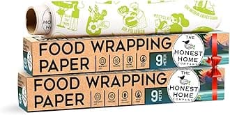 The Honest Home Co. | Food Wrapping Paper Roll 18 Meters, 40 GSM | FDA Approved | Safe for Food Wrap | Pack of 2 (9M + 9M)