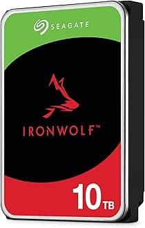 Seagate IronWolf, 10TB, NAS, Internal Hard Drive, CMR, 3.5 Inch, SATA, 6GB/s, 7.200 RPM, 256MB Cache, for RAID Network Attached Storage (ST10000VN000)