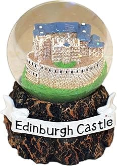 I LUV LTD Scottish Waterball Large Snow Globe Edinburgh Castle Design, Resin Figurine and Moulded Base