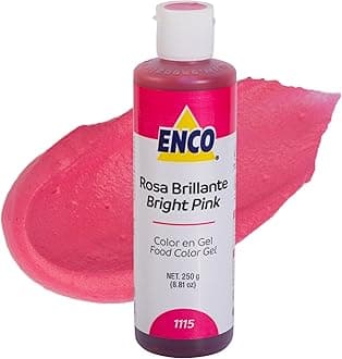 ENCO Food Coloring Gel Neon Pink 8.8 oz (250g) Concentrated, Vegan