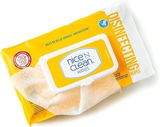 Nice 'N Clean Disinfecting Surface Wipes 72ct | Cleans & Disinfects Home & Kitchen Surfaces | Lemon Scent