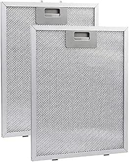 2Pcs Cooker Hood Filter, 250 x 310mm Metal Grease Filter, 5-Layers Metal Mesh Filters, Kitchen Hood Filters for Home(2PCS)