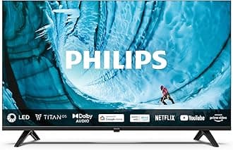 Philips 32PHS6009 HD LED Smart TV - 32 Inch Display with Pixel Plus, Titan OS Platform and Dolby Digital Sound, Works with Alexa and Google Voice Assistant - Matt Black