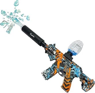Camin Gel Blaster Gun | Automatic Ball Shooter | Safe & Non-Toxic | Fun Outdoor Toy for Adults | Electric Operated | Ideal Birthday & Return Gift (M416 with Scope, 5K Gel Balls)