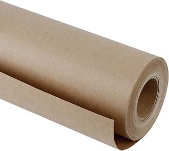 RUSPEPA Brown Kraft Paper Roll - 122 cm x 30 m - Recyclable Paper Perfect for Gift Wrapping, Craft, Packing, Floor Covering, Dunnage, Parcel, Table Runner