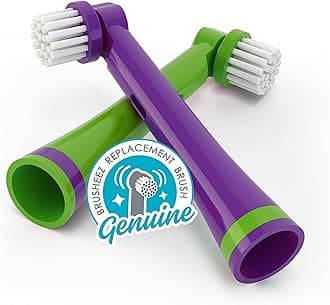 Brusheez Electronic Toothbrush Replacement Brush Heads 2 Pack (Snappy The Crocodile)