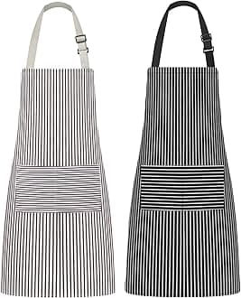 Syntus Apron for Men Women, Adjustable Cooking Kitchen Chef Aprons with 2 Pockets, Cotton/Polycotton/Polyester
