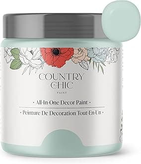 Country Chic All-in-One Chalk Paint for Furniture, Cabinets, Home Decor, Eco-Friendly, Matte Finish, Built-In Primer & Top Coat for Wood, Metal - Fancy Frock (Light Blue) - Pint 16 oz (475 ml)