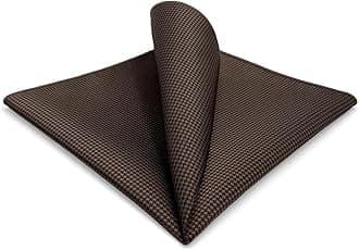 S&W SHLAX&WING Mens Pocket Square Solid Color Plain Blue Red Grey Large for Suit