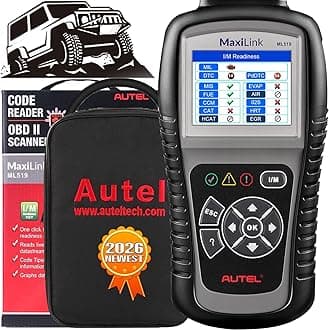 MaxiLink ML519 OBD2 Scanner [Same as AutoLink AL519], 2026 OBDII Diagnostic Scan Tool, Enhanced Mode 6 Fault Code Reader, Check Engine Light (MIL), One-Click Smog Check, Upgraded Ver. of AL319
