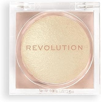 Makeup Revolution Beam Bright Highlighter, All Over Face Glow, Powder To Liquid Formula, 4 Different Shades, Golden Gal, 2.45 Grm (Pack of 1)