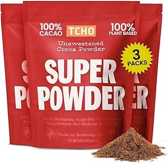 TCHO Cocoa Powder unsweetened (3 Pack) 100% Plant Based, Organic Cocoa Powder, Vegan, Kosher, Non-GMO, Non-Dairy, Unsweetened Cocoa | 6.7oz each - 3 Pack