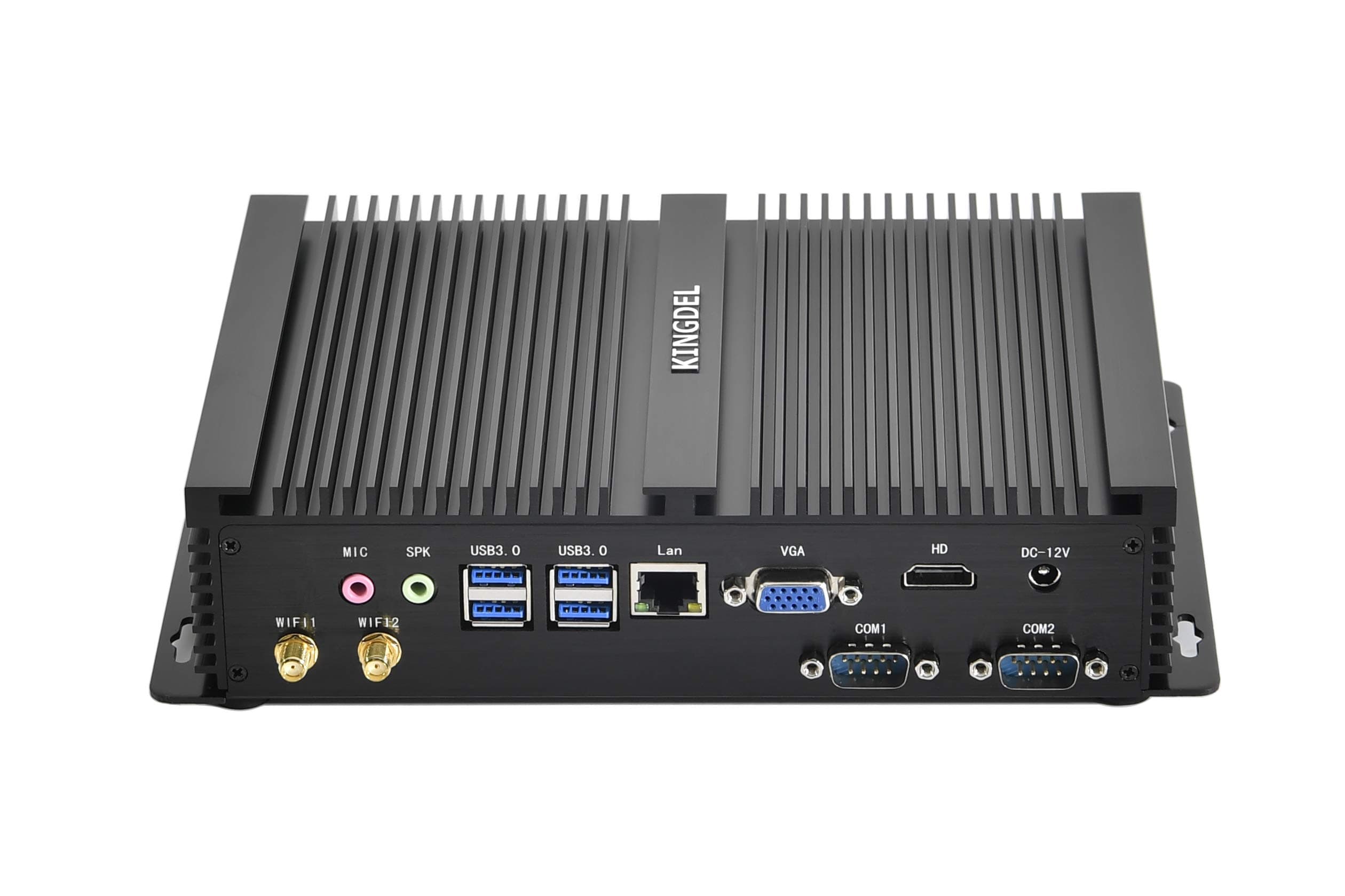 KINGDEL Mini Desktop Computer, Fanless Mini PC with i7 11th Gen. CPU 16GB RAM, 512GB NVMe SSD, 4K 4096x2304, HD Port, 2xCOM, WF 6E+BT 5.3