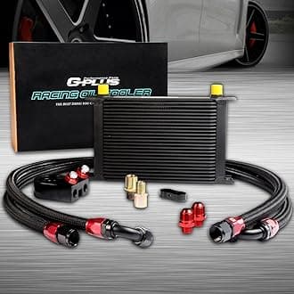 25 Row AN-10AN Universal Engine Transmission Oil Cooler + Filter Adapter Kit