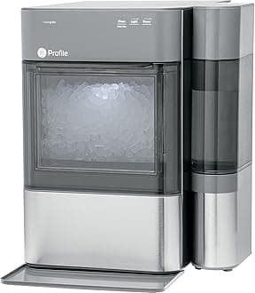 GE Profile Opal 2.0 | Countertop Nugget Ice Maker with Side Tank | Ice Machine with WiFi Connectivity | Smart Home Kitchen Essentials | Stainless Steel (Renewed)