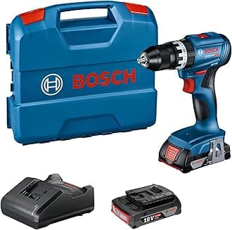 Bosch Professional 18V System Cordless Impact Drill Driver GSB 18V-45 (rotational Speed of 1,900 RPM, 2X 2.0Ah Batteries, GAL 18V-20, L-Case)