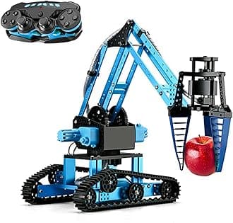 Robot Arm Building Toys, Remote Control Robotic Arm with 360° Flexible Console and TPE Gripper, STEM Educational Birthday Gifts Ideas for Kids Adults, Robot Arm Kit (161Pcs)