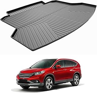 CRV Cargo Liner 2012-2016: DISUTOGO Cargo Mat Fit for Honda CR-V 2012-2016 All Weather TPE Rear Trunk Liner Waterproof Durable Trunk Mat Accessories Black