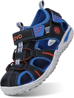 Boys Sport Sandals Summer Closed Toe Hook Loop Outdoor Athletic Walking Shoes (Toddler/Little Kid/Big Kid)
