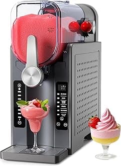 Slushie Machine: No Ice Needed Slushy Machine for Home, 6 Preset, Real-Time Temp Display, Auto-Clean | Frozen Margaritas, Cocktails, Frappés, Ice Cream, Smoothies, Milkshakes,Summer Parties