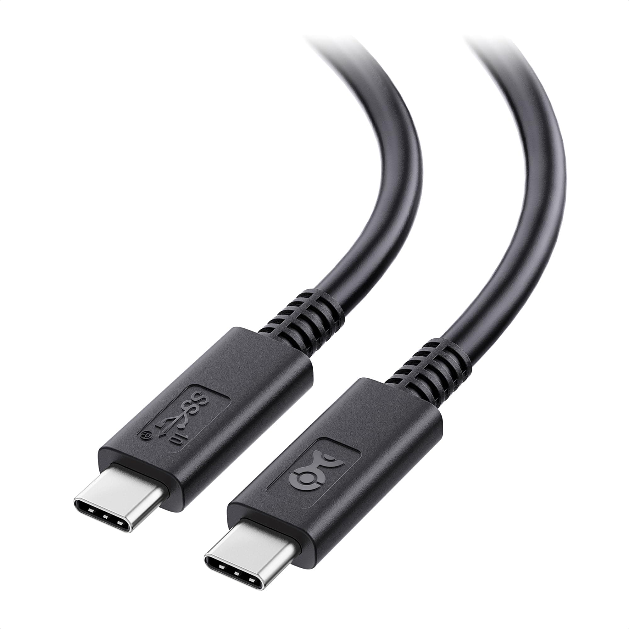 USB 3.1 Type-C (10 Gbps) Gen 2 Cable with 4K Video & Power, Black,1m