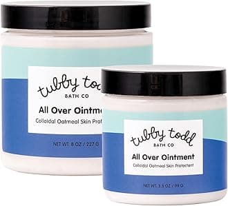 TUBBY TODD All Over Ointment - Baby Eczema Cream - Everyday Multi-Purpose Baby Skin Relief Cream - Sensitive Skin, Dry Skin & Irritation - Steroid & Gluten Free - Lavender Rosemary, 2 Pack 3.5oz & 8oz
