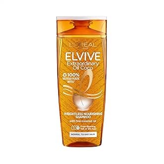 Elvive Haircare L'Oreal Paris Extraordinary Oil Weightless Nourishing Shampoom, Coconut, 400 ml