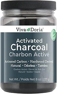 Viva Doria Virgin Activated Charcoal Powder Food Grade (8 oz)