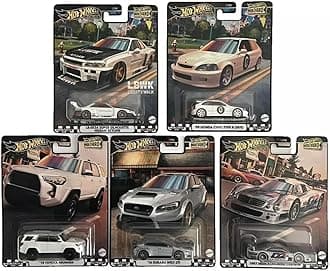 1:64 Diecast Collectibles Model Car Compatible with Hot Wheels 2024 Gold Premium Boulevard A Case 5 Cars Set, GJT68-957A