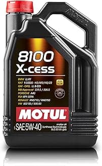 MTL102870 007250 8100 X-cess 5W-40 Synthetic Gasoline and Diesel Engine Oil - 5 Liter Jug
