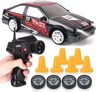 Liberty Imports RC Drift Car 1/24 2.4GHz 4WD Remote Control Sport Racing On-Road Vehicle with LED Light, Batteries and Drift Tires (Style 4)